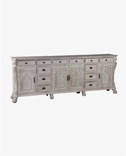 Vintage Style Mango Wood Sideboard | 4 Door, 12 Drawer Storage Cabinet