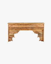 Antique Carved Mango Wood Arch Console Table