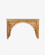 Golden Natural Finish Mango Wood Console Table