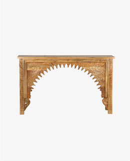 Golden Natural Finish Mango Wood Console Table