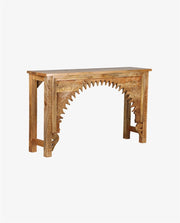 Golden Natural Finish Mango Wood Console Table